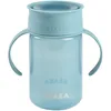 Image de Béaba, Tasse d'Apprentissage 360° avec Disque Anti-Goutte, Système Breveté Anti-Fuite, à partir de 12 Mois, Anses Amovibles, avec Couvercle hygiénique, Solide et Légère, 340 ml, Bleu