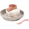 Image de Beaba 4-Piece Silicone Dinner Set service de table Terracotta / Gazelle 4m+ 4 pcs