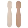 Image de BÉABA, Lot de 2 cuilleres bebe 1er age, Pré-cuillères en Silicone, Couverts Bébé, Dès 4 Mois, Forme Ergonomique, Textures Différentes, Manche Ergonomique, Pralin/Argile