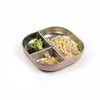 Image de BÉABA, Assiette Bébé Compartimentée en Inox Micro-ondable   Antidérapante avec Housse Silicone, Incassable, Bords Hauts Ergonomiques, Passe au Lave-Vaisselle, Barpe à papa