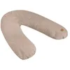 Image de BÉABA, Big Flopsy, Coussin Allaitement/Grossesse, Oreiller Maternité, Multifonctions, Convient pour Dormir/Allaiter, Soutien, Détente et Confort Optimal, Nuit Apaisée, Fleur de Coton, Oekotex, Argile