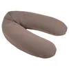 Image de BEABA Coussin de Grossesse & Allaitement XXL 180 cm, Coussin Multifonctions Maternité, Soutien Corps Entier, Microbilles Silencieuses, Déhoussable & Lavable, OEKOTEX, French Terry, Mocha