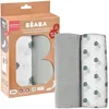 Image de BÉABA, Lot de 2 Langes Bébé, Mousseline de Coton Biologique, Multi-usages : Couverture emmaillotage, Bavoir, Couverture nomade, Doudou, Ultra doux, Respirant,120cm, Ecologique et Sain, Gris/Jungle