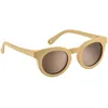 Image de BEABA, Lunettes de Soleil pour Enfant 2-4 Ans, Protection 100 Pour cent UV - CAT 3, Protection Latérale, Confort Optimal, Branches Ajustables 360 Degré, Adapable à la vue, RETRO Happy State Gold