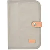 Image de BÉABA, Protège Carnet de Santé, Genève, 2 Poches Intérieures, Bouton Pression, Tissu Imperméable, 100% Coton, Gris perle