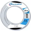 Image de Electraline 106104 Couronne de Cable 17 VATC 25M Blanc, pour Utilisation Sat e prolongateur TV