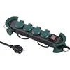 Image de Electraline 30919 Bloc Multiprises Étanche Professionnel avec Enrouleur de câble, 4 Prises 16A, Câble en Caoutchouc 4 m, H07RN-F 3G1,5 mm², IP44