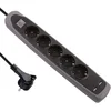 Image de Electraline Bloc multiprises 5 prises et 2 prises USB 2,1 A 2 m, gris, 62156