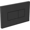 Image de Ideal Standard Solea Plaque de commande de chasse d'eau, technologie à double chasse par actionnement pneumatique, utilisation facile et conception durable (carrée)   Noir (230 x 10 x 146 mm)