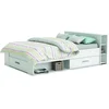 Image de Delamaison Pocket Lit 2 Places avec Rangements, Blanc