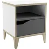 Image de Table de Chevet & Nuit Enfant Blanc   Garçon & Fille   Produit Robuste Pour la Chambre des plus Petits   Fabriqué en France 37 x 33 x 43 CM