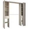 Image de Demeyere Kit Placard 2 colonnes/2 penderies/2 tiroirs - Decor Chene Shannon - L 115 x P 50 x H 203 cm - Dana