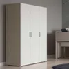 Image de Grande Armoire Dressing Avec Penderie 3 Portes 4 Etagères   Coloris Blanc Mat et Chêne Clair - 119,1 x 51,3 x 184,8 cm