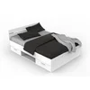Image de Demeyere Lit Adulte Michigan - 140 x 190 cm - Multiples rangements - Blanc
