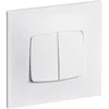 Image de LEGRAND - Interrupteur Poussoir Double Neptune 6A - Commande d'Éclairage Monobloc - Prêt à Installer - Blanc
