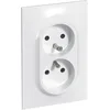 Image de LEGRAND | Double Prise De Courant Avec Terre, Neptune 16A 1 Poste, Fixation À Vis Ou À Griffes, Avec Éclips De Protection Pour Enfants, Prête À Installer