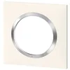 Image de LEGRAND - Plaque dooxie Carrée - Plaque de Finition pour Prises et Interrupteurs dooxie - Fabriqué En France - 1 Poste - Bague Effet Chrome - Blanc Mat