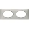 Image de LEGRAND - Plaque dooxie Carrée - Plaque de Finition pour Prises et Interrupteurs dooxie - Fabriqué En France - 2 Postes - Aluminium Mat