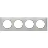 Image de LEGRAND - Plaque dooxie Carrée - Plaque de Finition pour Prises et Interrupteurs dooxie - Fabriqué En France - 4 Postes - Aluminium Mat