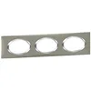 Image de Legrand - Plaque carrée dooxie 3 postes finition effet inox brossé avec bague effet chrome