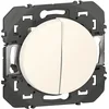 Image de LEGRAND | Bouton Poussoir Double, Dooxie, Connexion Rapide Sans Outil, Finition Blanche Brillante, À Compléter Avec Plaque De Finition