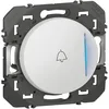 Image de Legrand - Poussoir simple avec voyant lumineux et marquage sonnette dooxie 6A 250V~ finition blanc - emballage blister