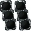Image de LEGRAND | Multipack Dooxie 6 Interrupteurs Va Et Vient Noir Composable, Montage Encastré, Finition Mate, Protection Surface Laquée