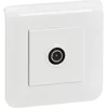 Image de Legrand - Prise TV Mosaic simple mâle blanc avec plaque et fixation à vis