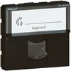 Image de Legrand - Prise RJ 45 multimédia Mosaic catégorie 6 F/UTP 2 modules - noir mat