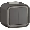 Image de LEGRAND | Plexo Double Interrupteur Ou Va-Et-Vient Ou Poussoir, Étanche IP55, Finition Anthracite, Installation En Saillie
