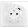 Image de LEGRAND - Prise Electrique Murale avec Terre Céliane Surface avec Prise Chargeur USB 7,5W intégré + Plaque- Prise Affleurante avec Socle Rétractable - Blanc