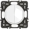 Image de LEGRAND - Interrupteur Poussoir Double - 6A - Commande d'Eclairage Complète - A compléter avec une plaque - Blanc