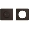 Image de LEGRAND - Prise 2P+T Surface Confort Céliane enjoliveur Noir et support avec Plaque Céliane 1 poste - Noir Mat emballage GD
