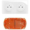 Image de LEGRAND - Prise Electrique Double Céliane Surface Confort avec Plaque + Boîte à Encastrer - Prise Affleurante avec Socle Rétractable - Blanc