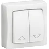 Image de Interrupteur individuel volet roulant complet Appareillage saillie - blanc