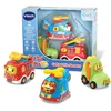 Image de VTech - Tut Tut Bolides, Coffret Trio Secours, 3 Voitures Interactives, Camion de Pompiers, Tracteur et Hélicoptère, Jouet Musical et Sonore, Cadeau Enfant de 1 an à 5 Ans - Contenu en Français