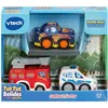 Image de VTech - Tut Tut Bolides Série Pro, Coffret Trio Pro, 3 Voitures Enfant, Police, Camion de Pompiers et Voiture de Course, Jouet Musical et Sonore, Cadeau Enfant de 2 Ans à 6 Ans - Contenu en Français