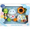 Image de VTech - Coffret Naissance Éveil des Sens Bleu, Premiers Jouets Bébé, Doudou Hippo en Peluche, Piano Lumineux et Interactif, Hochets Grenouille et Miroir, Cadeau Nouveau-Né - Contenu en Français