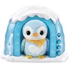 Image de VTech - Veilleuse P’tit Pingouin Nuit Étoilée, Igloo Veilleuse Bébé Musicale, Projection Lumineuse au Plafond, Musique Douce, Bruits Blancs, Doudou Pingouin, Cadeau de Naissance - Contenu en Français