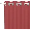 Image de Soleil d'ocre, Alix Rideau à Oeillets, Rouge, Polyester, 135x180 cm