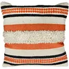 Image de Soleil d'ocre Coussin en Coton 45x45 cm Macrame Patna Corail