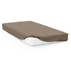 Image de Soleil d'Ocre Drap Housse Jersey de Coton 160x200 cm Taupe, Ecru, 160 x 200 cm