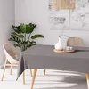 Image de Soleil d'ocre, Alix Nappe Rectangle Anti-tâches, Polyester, Gris, 140x300 cm