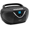 Image de METRONIC 477131 Lecteur Radio Cassette CD avec Fonction Enregistreur de K7, Port USB - Poste Audio Cassettes FM Portable AUX-in Ecran LCD, Alimentation Secteur ou Piles - Noir