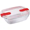 Image de Pyrex - Cook & Heat - Plat Rectangulaire en Verre avec Couvercle Hermétique Spécial Micro-ondes   Boîte de conservation   Cuisinez au four, Conservez et Réchauffez, 23 x 15 x 7cm
