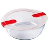 Image de PYREX Récipient hermétique rouge pour cuisson et chauffe - 2,3 L - 26 x 23 x 8 cm