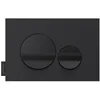 Image de Jacob Delafon - Plaque de Commande WC Suspendu - Compatible bâtis-support Jacob Delafon - Touches Rondes - Plaque Noir Mat, Touches Noir brillant - E20859-7-BMT