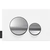 Image de Jacob Delafon - Plaque de Commande WC Suspendu - Compatible bâtis-support Jacob Delafon - Touches Rondes - Plaque Blanc Mat, Touches Chrome - E20859-CP-MWH