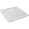 Image de Jacob Delafon - Receveur de Douche Extra-Plat IPSO - 90x90x3,5 cm - Fabrication Française - Matériaux Recyclés - Sans Ressaut - Antidérapant & Antifongique - Texture Pierre, Blanc Mat - E62301-WPM