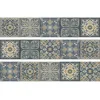 Image de Adhésif autocollant Ciola 3 pièces, 19,5 X 100 cm, déco intérieure carreaux de ciment ancien gris et jaune.